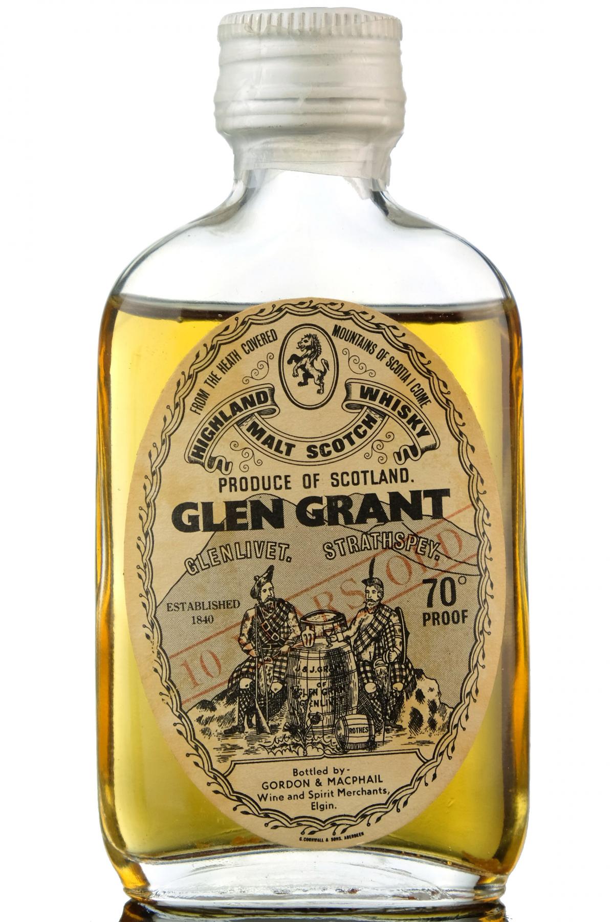 Glen Grant 10 Year Old - 70 Proof - Gordon & MacPhail Miniature