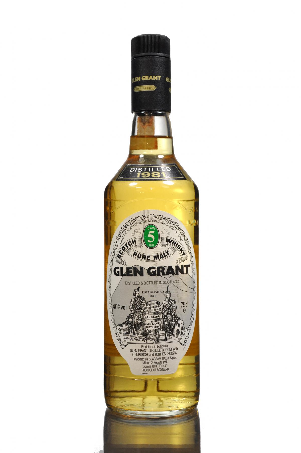 Glen Grant 1981- 5 Year Old - Italian Market