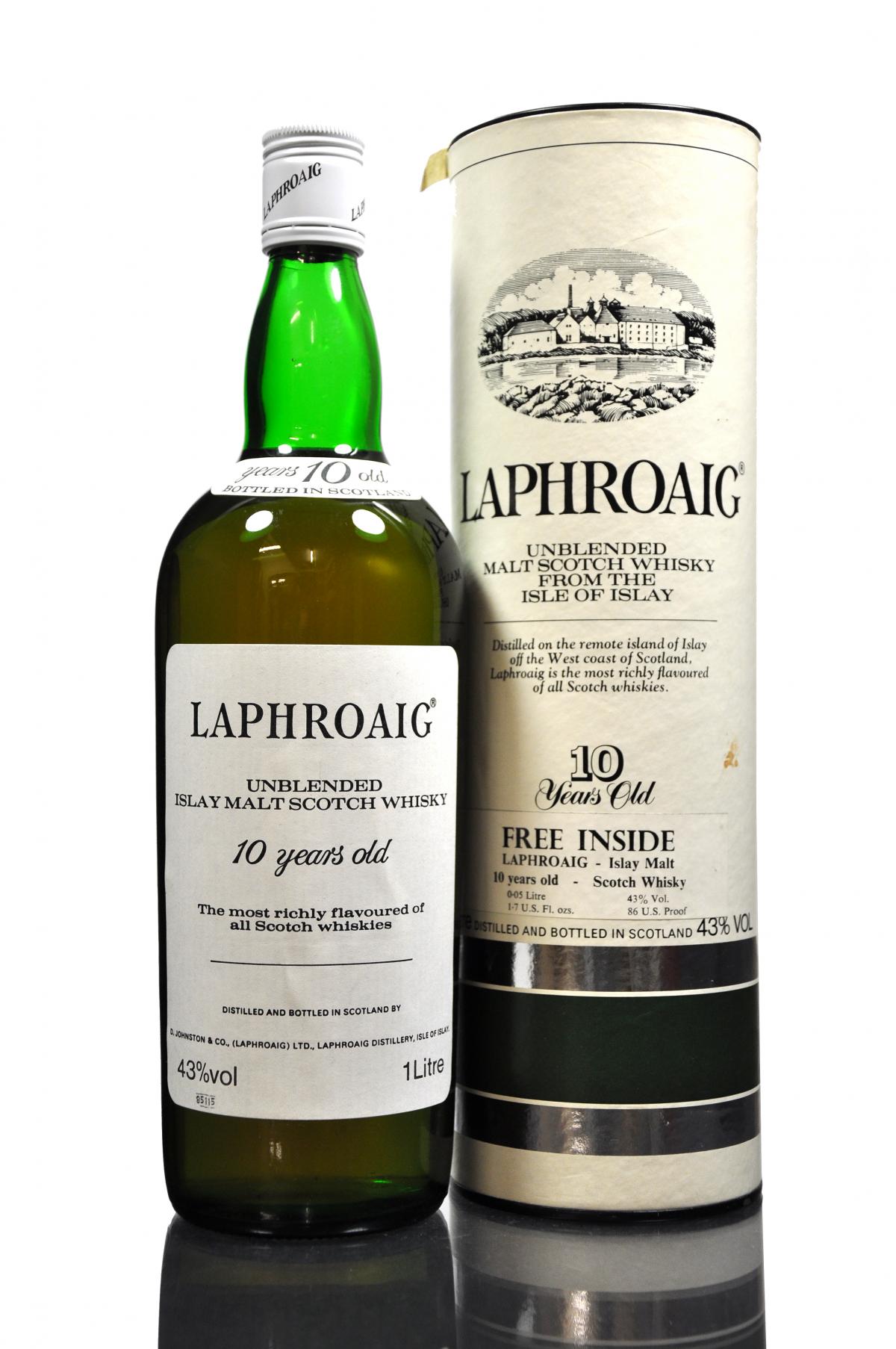 Laphroaig 10 Year Old - 1985 Release - 1 Litre