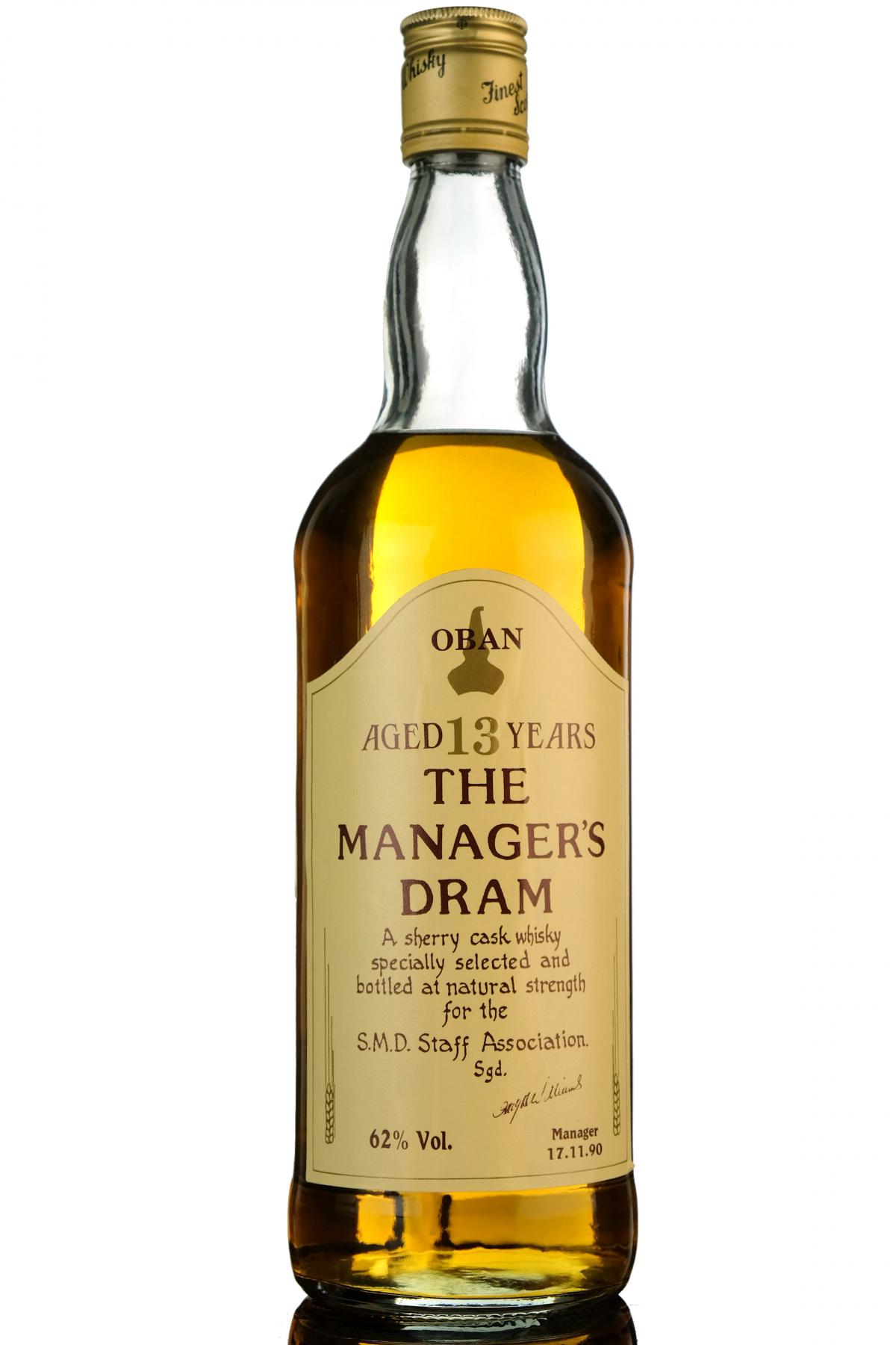 Oban 13 Year Old - Managers Dram 1990