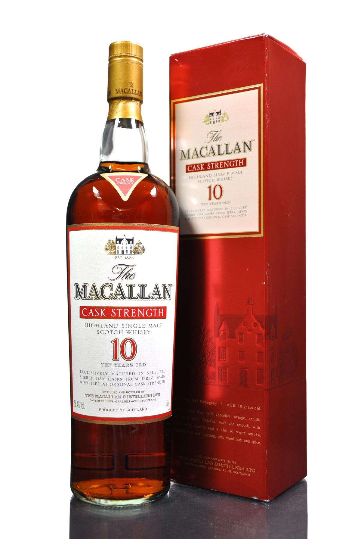 Macallan 10 Year Old - Sherry Cask - Cask Strength - 1 Litre