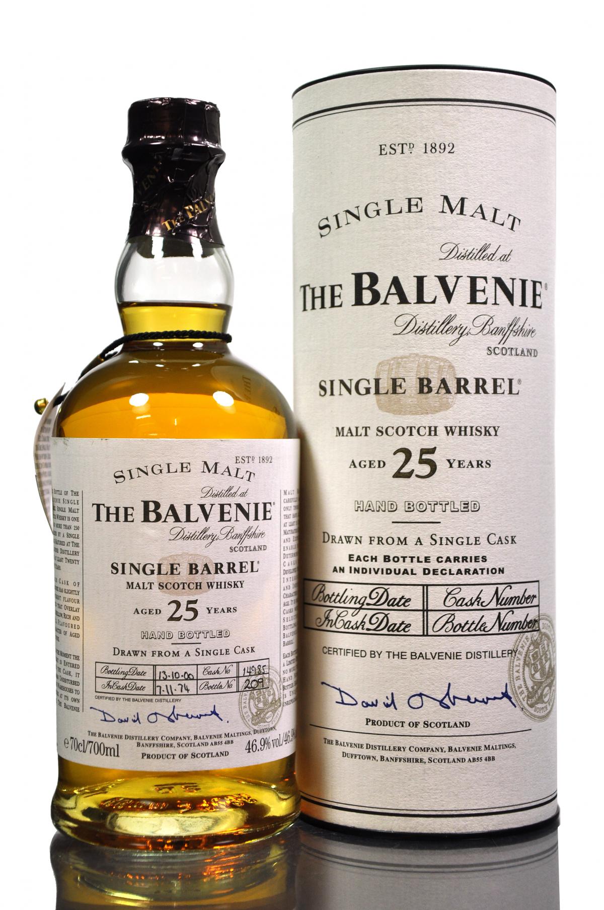 Balvenie 1974-2000 - 25 Year Old - Single Barrel 14985