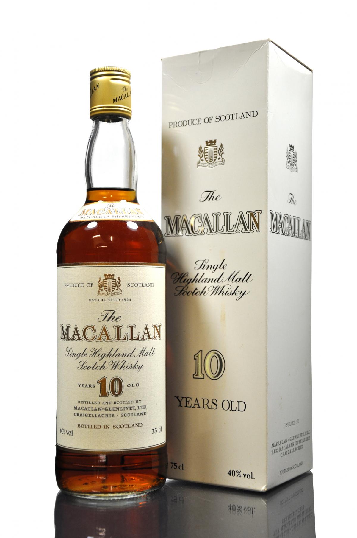Macallan 10 Year Old - Sherry Cask - 1980s