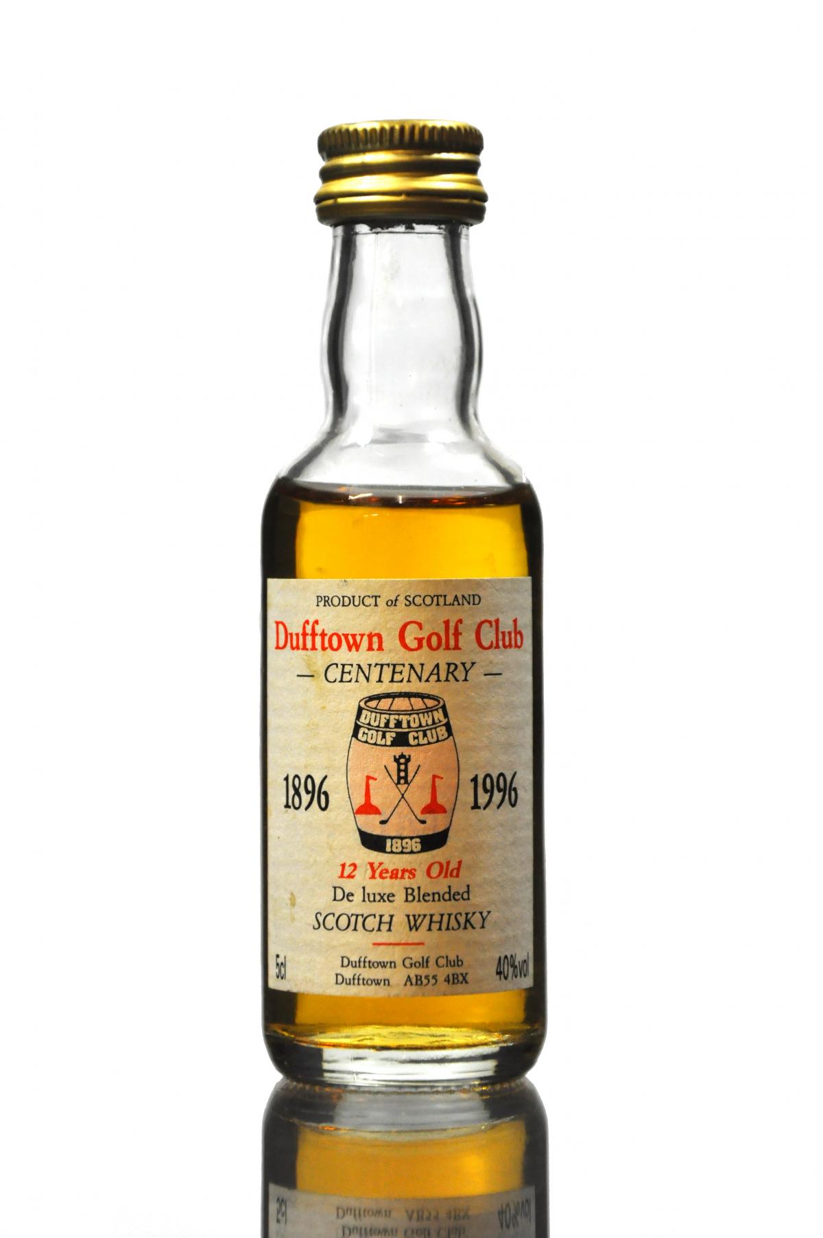 Dufftown Golf Club Centenary 1896-1996 Miniature