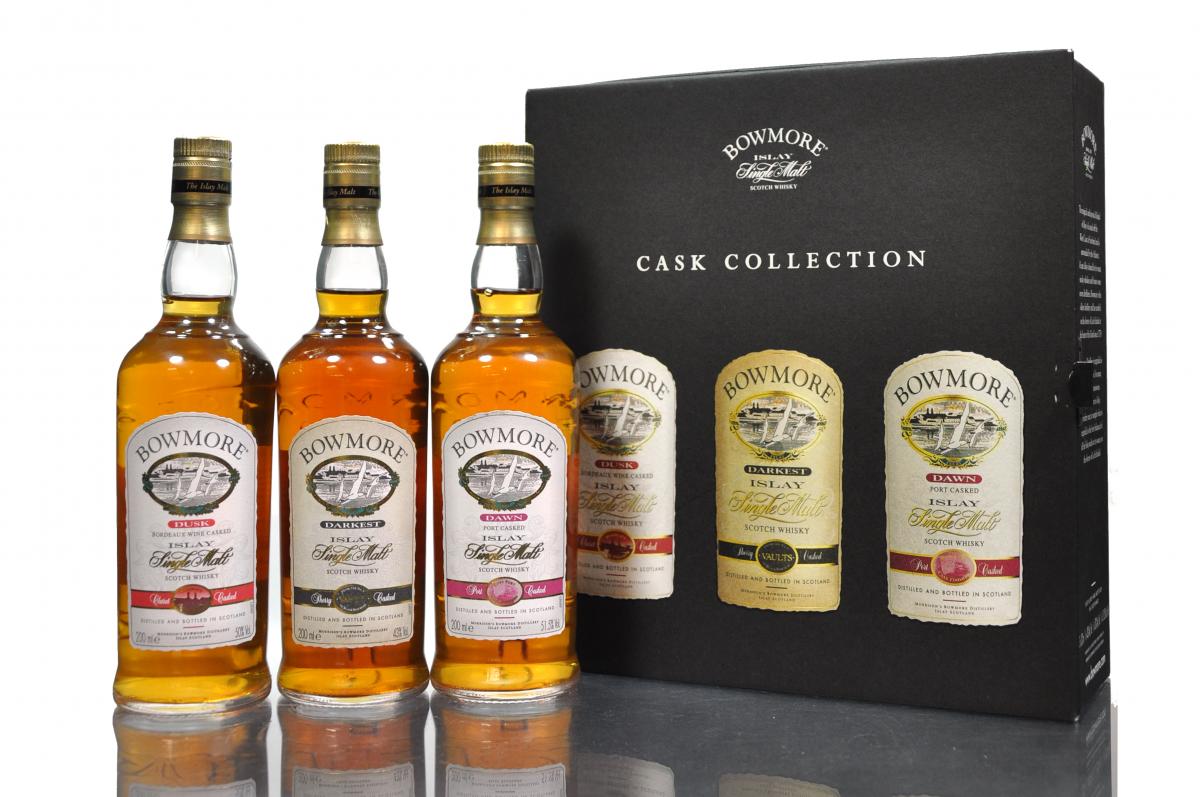 Bowmore Cask Collection - Dawn - Darkest - Dusk - Quarter Bottle