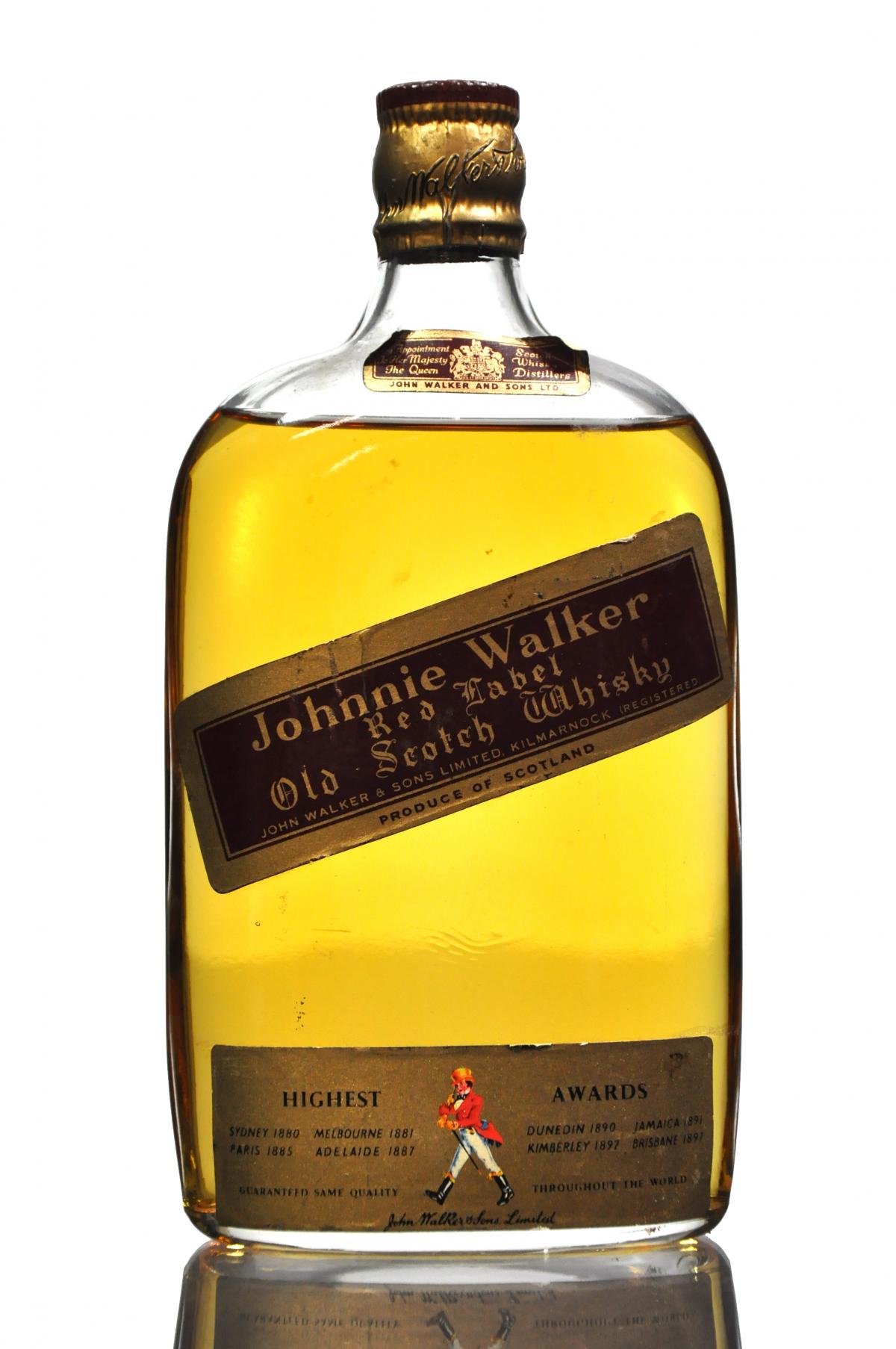 Johnnie Walker Red Label - 1/2 Bottle - Circa 1950s