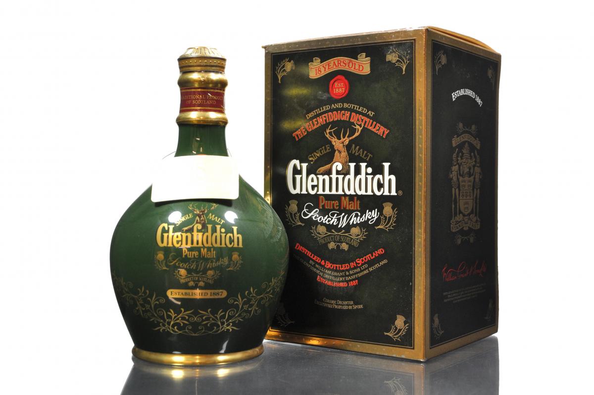 Glenfiddich 18 Year Old - Ancient Reserve - Green Ceramic - 1990s