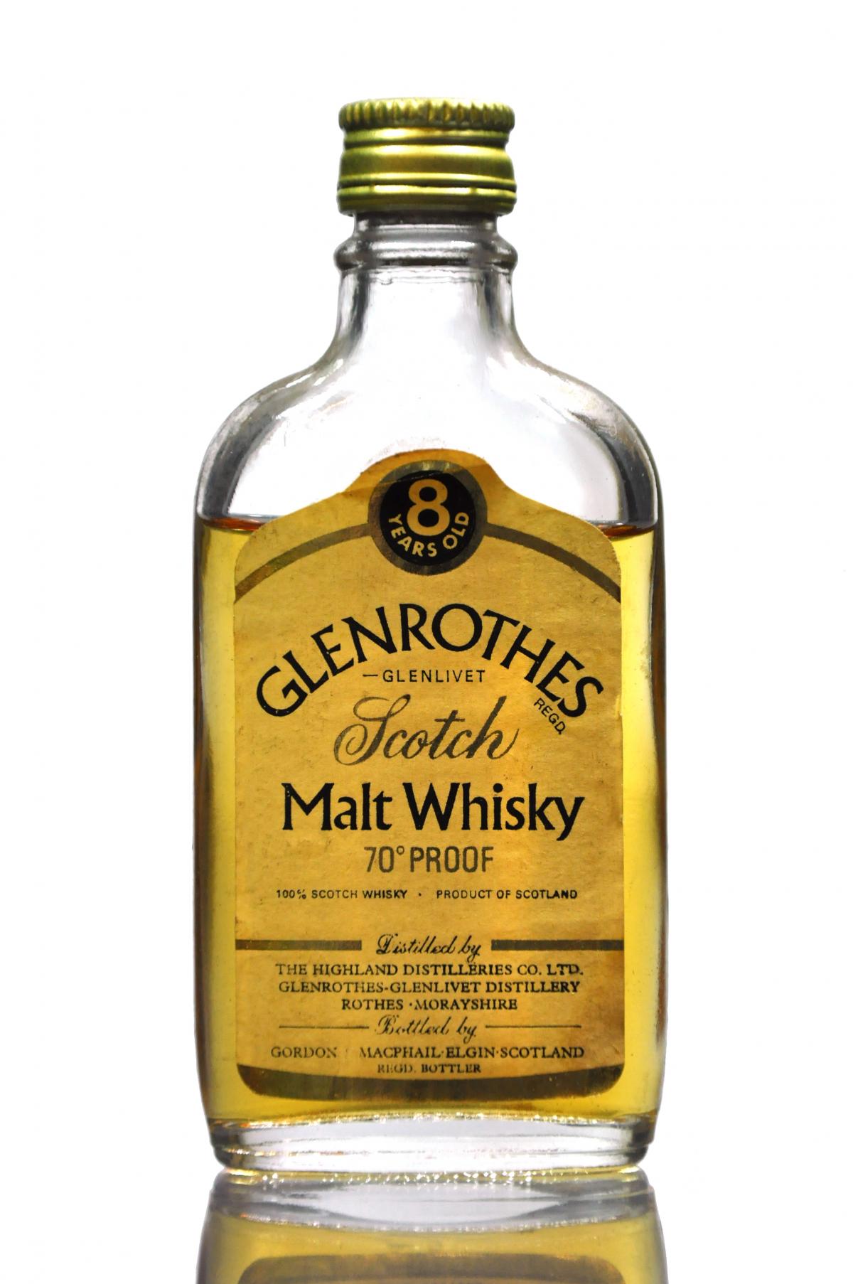 Glenrothes 8 Year Old, 70 Proof, Gordon & MacPhail Miniature