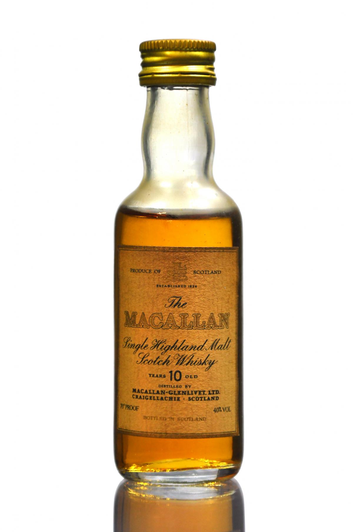 Macallan 10 Year Old Miniature