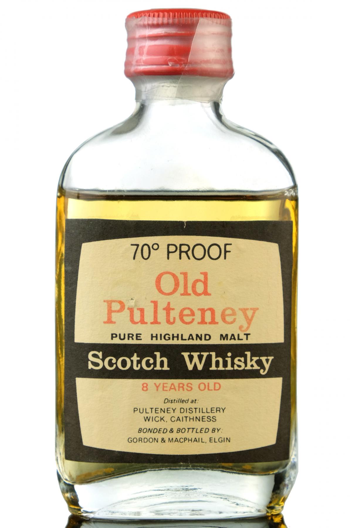 Old Pulteney 8 Year Old - Gordon & MacPhail - 70 Proof - Miniature