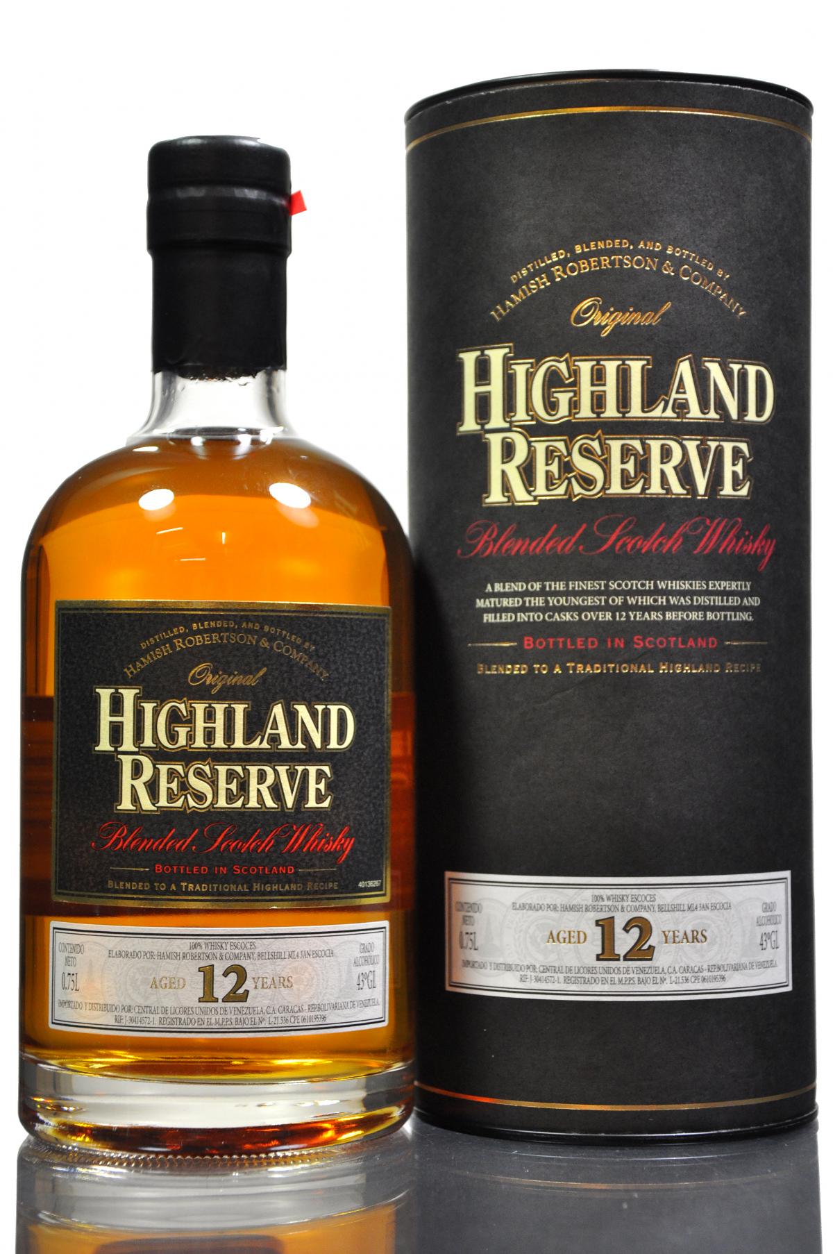 Highland Reserve 12 Year Old