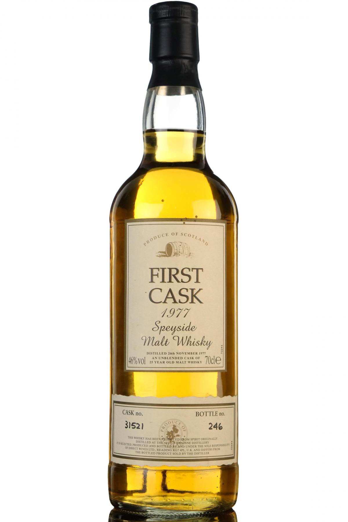 Allt A Bhainne 1977 - 25 Year Old - First Cask 31521