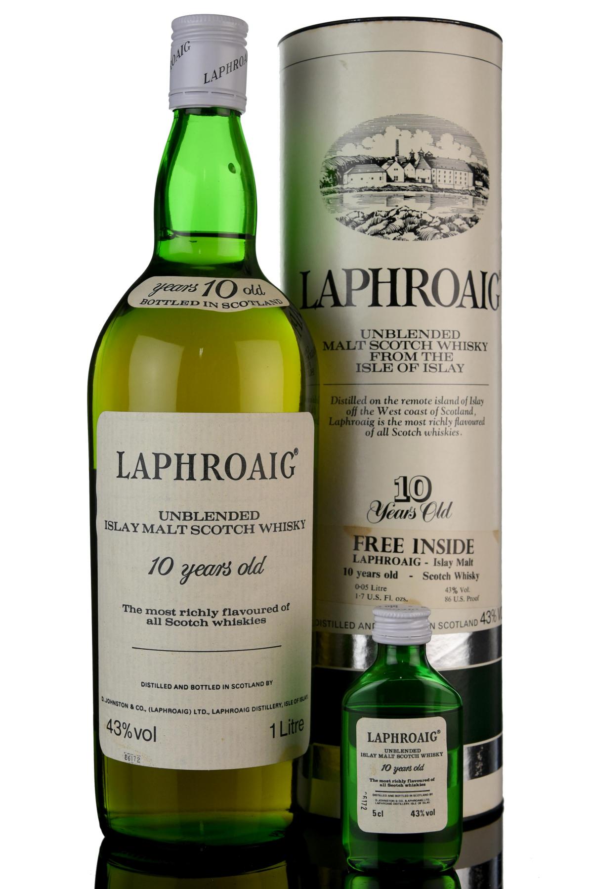 Laphroaig 10 Year Old - 1986 Release - 1 Litre