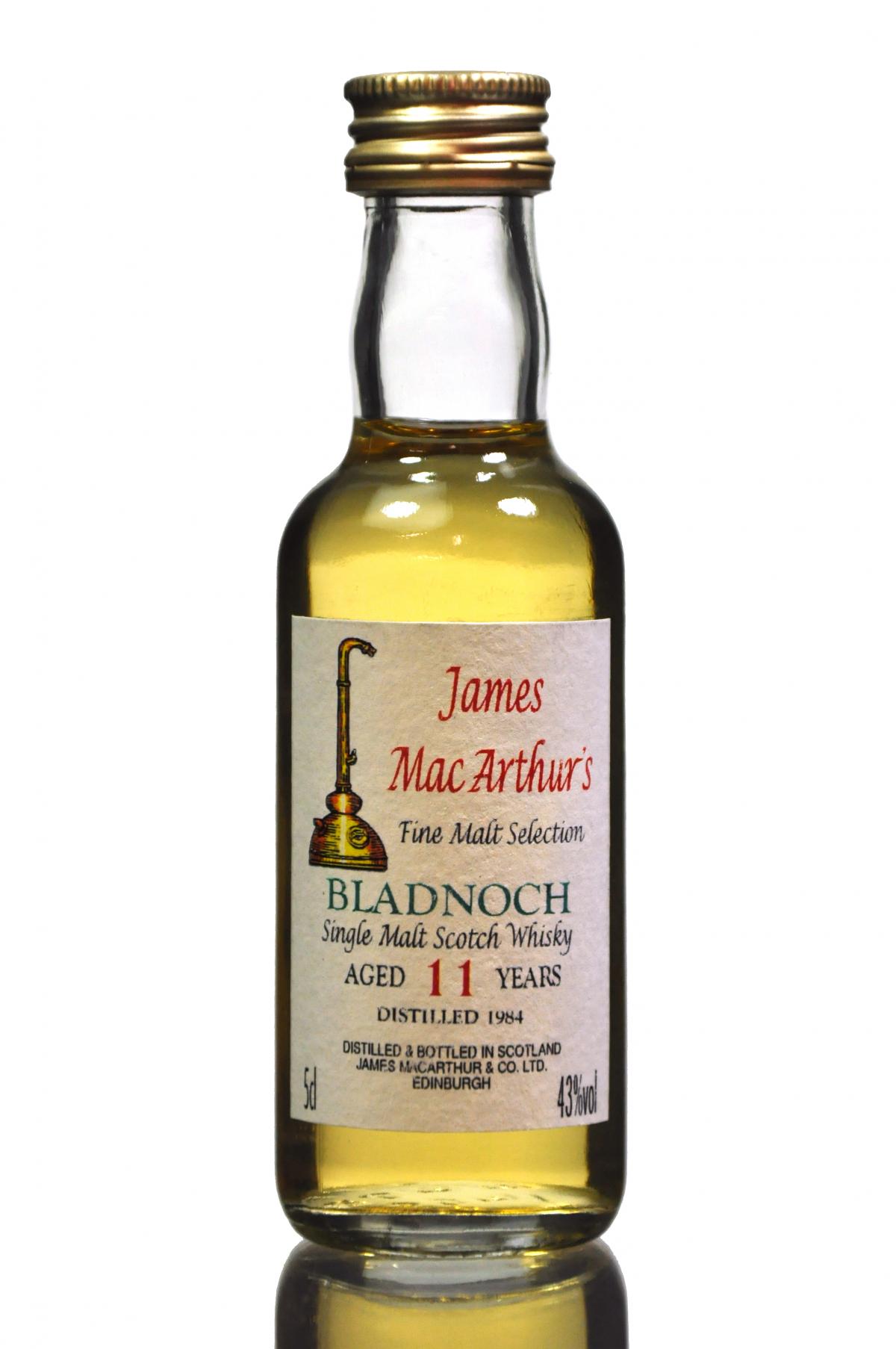 Bladnoch 1984 - 11 Year Old - James MacArthur - Fine Malt Selection Miniature