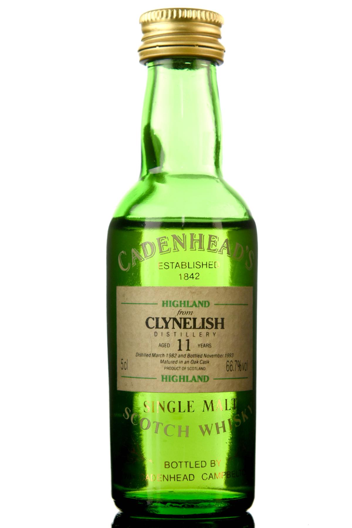 Clynelish 1982-1993 - 11 Year Old - Cadenhead Miniature