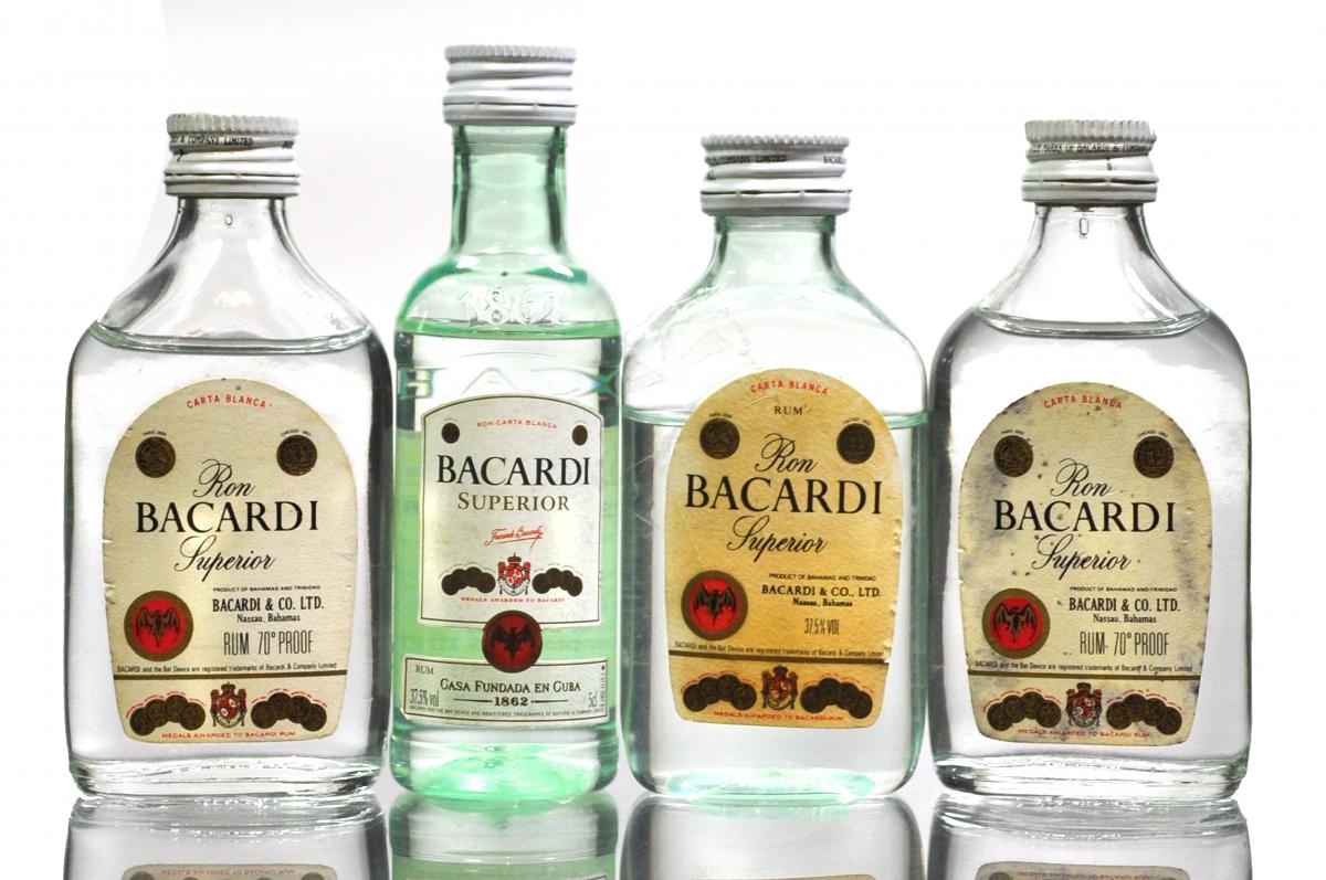 4 x Bacardi Miniatures