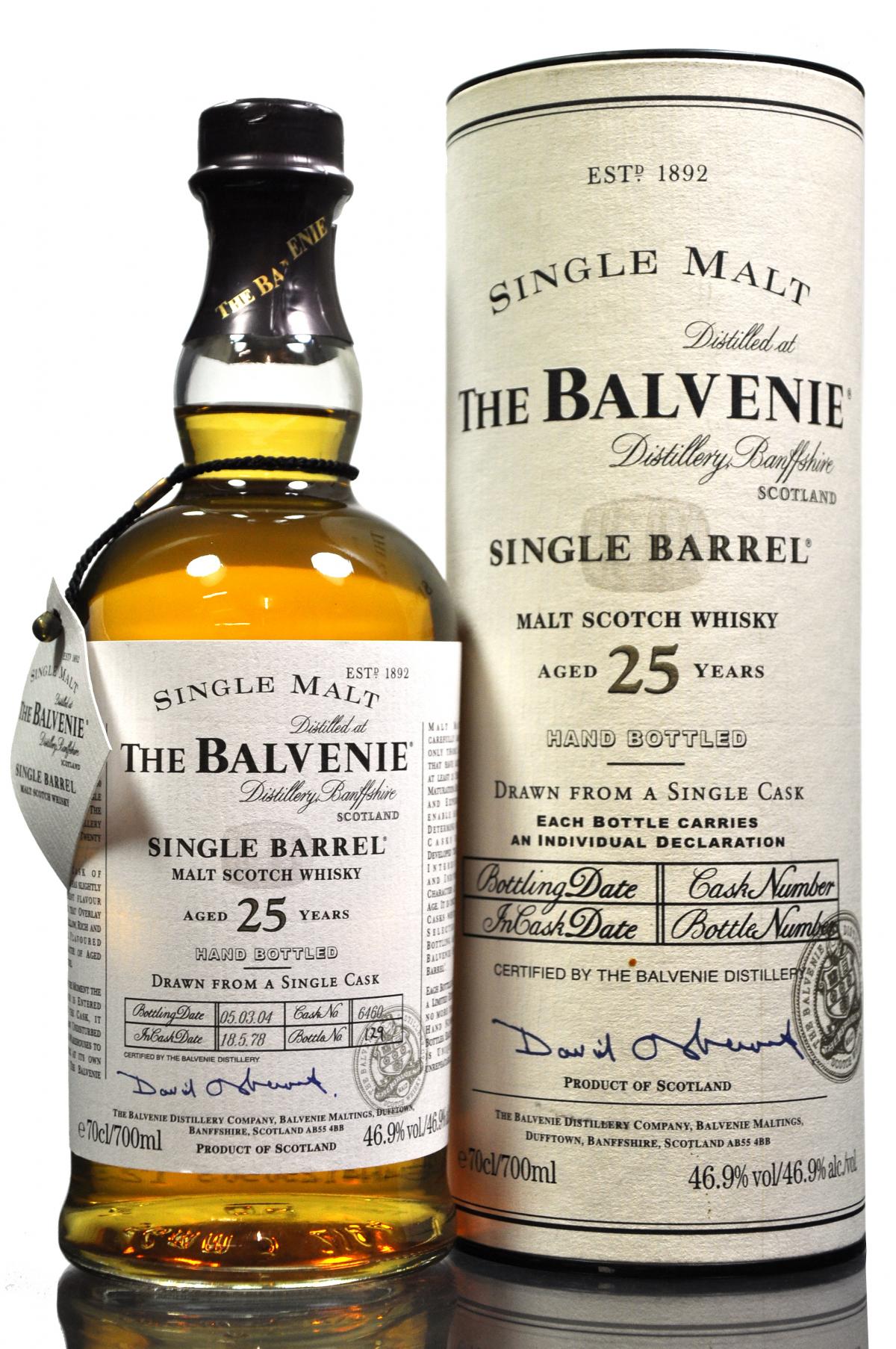 Balvenie 1978 - 25 Year Old - Single Barrel 6460