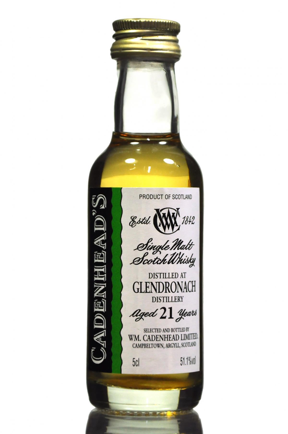Glendronach 21 Year Old - Cadenheads Miniature