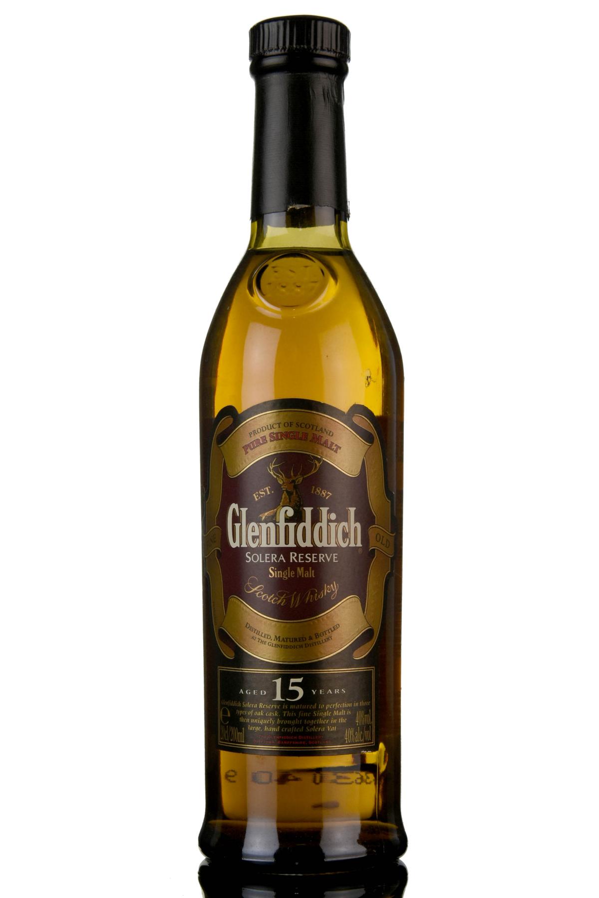 Glenfiddich 15 Year Old - Solera Reserve - 20cl