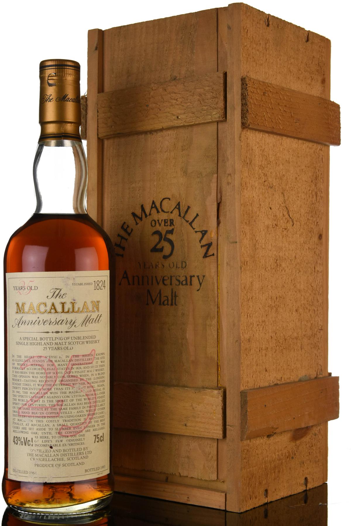 Macallan 1964-1993 - 25 Year Old Anniversary Malt