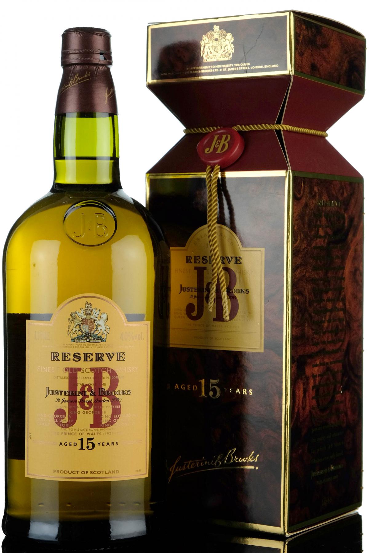 J&B Reserve 15 Year Old - 1 Litre