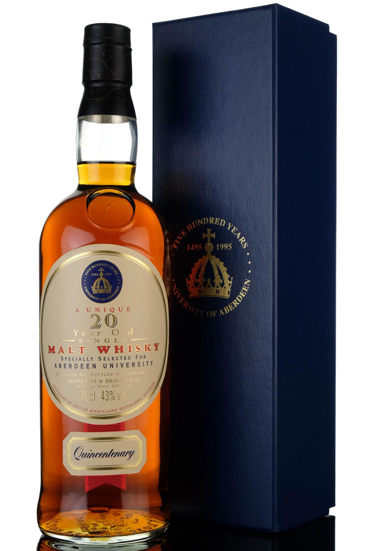 Knockando 1974 - 20 Year Old - Aberdeen University Quincentenary 1995