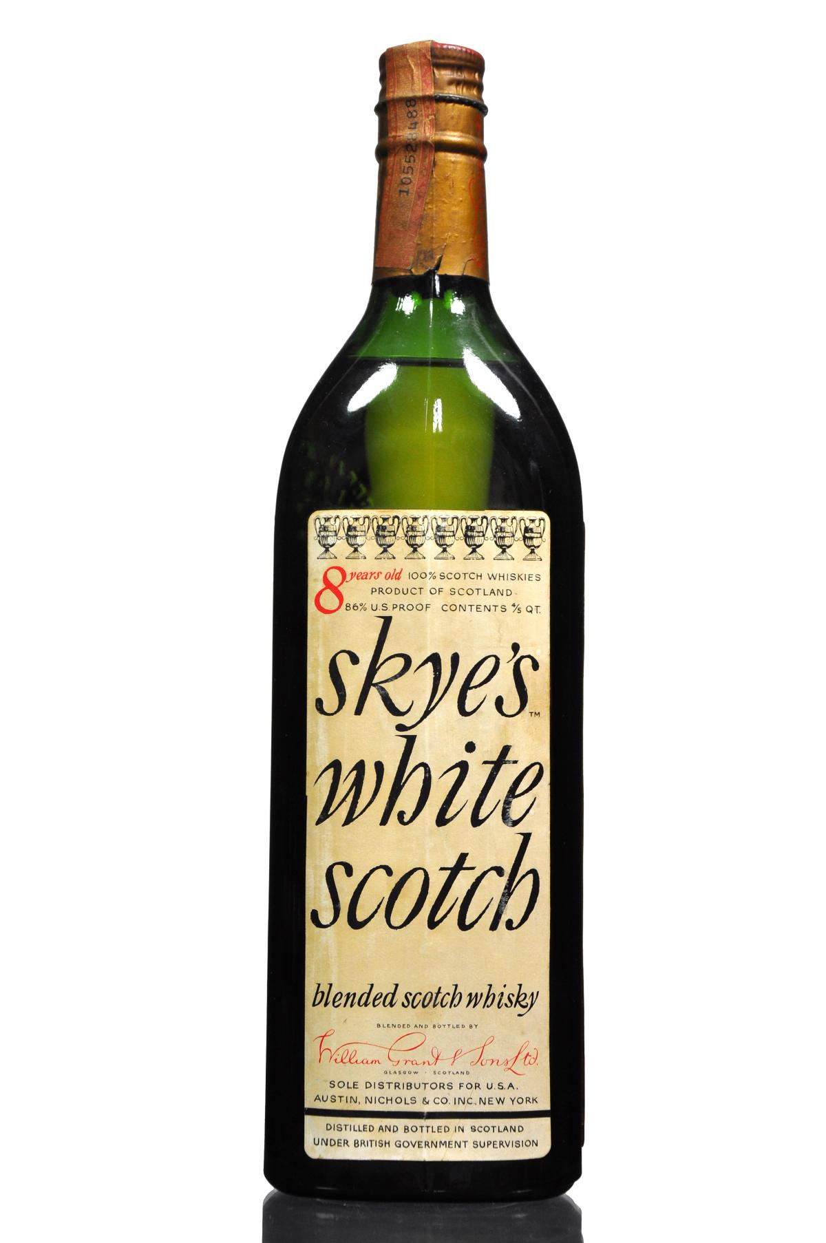 Skyes White Scotch - 8 Year Old - 1970s - William Grant & Sons
