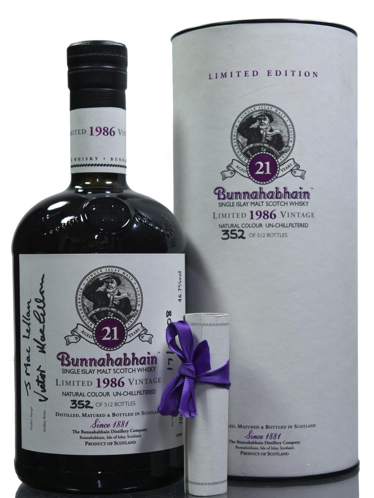 Bunnahabhain 1986 - 21 Year Old - Festival 2008