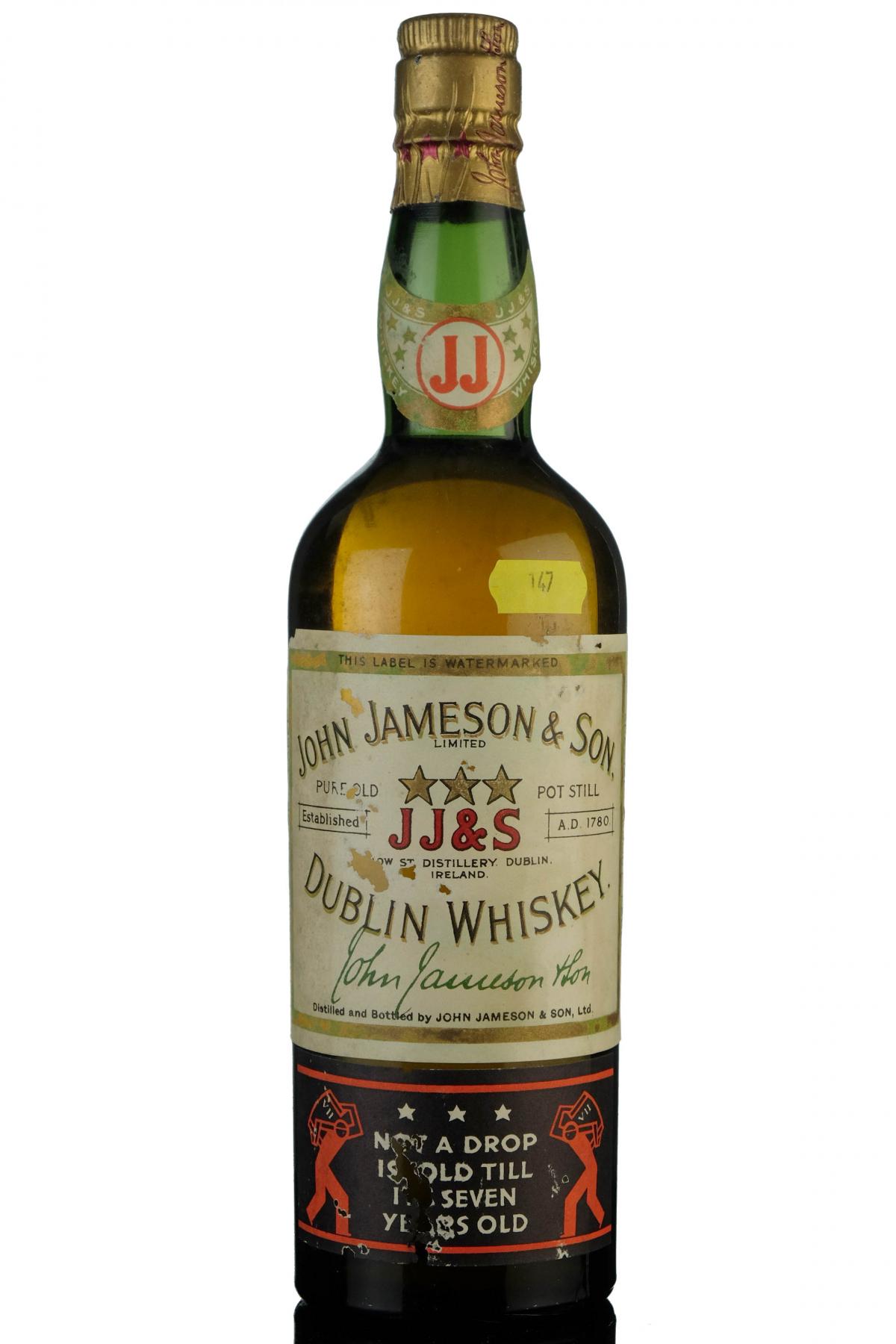 Jameson 7 Year Old Irish Whiskey - 1950s