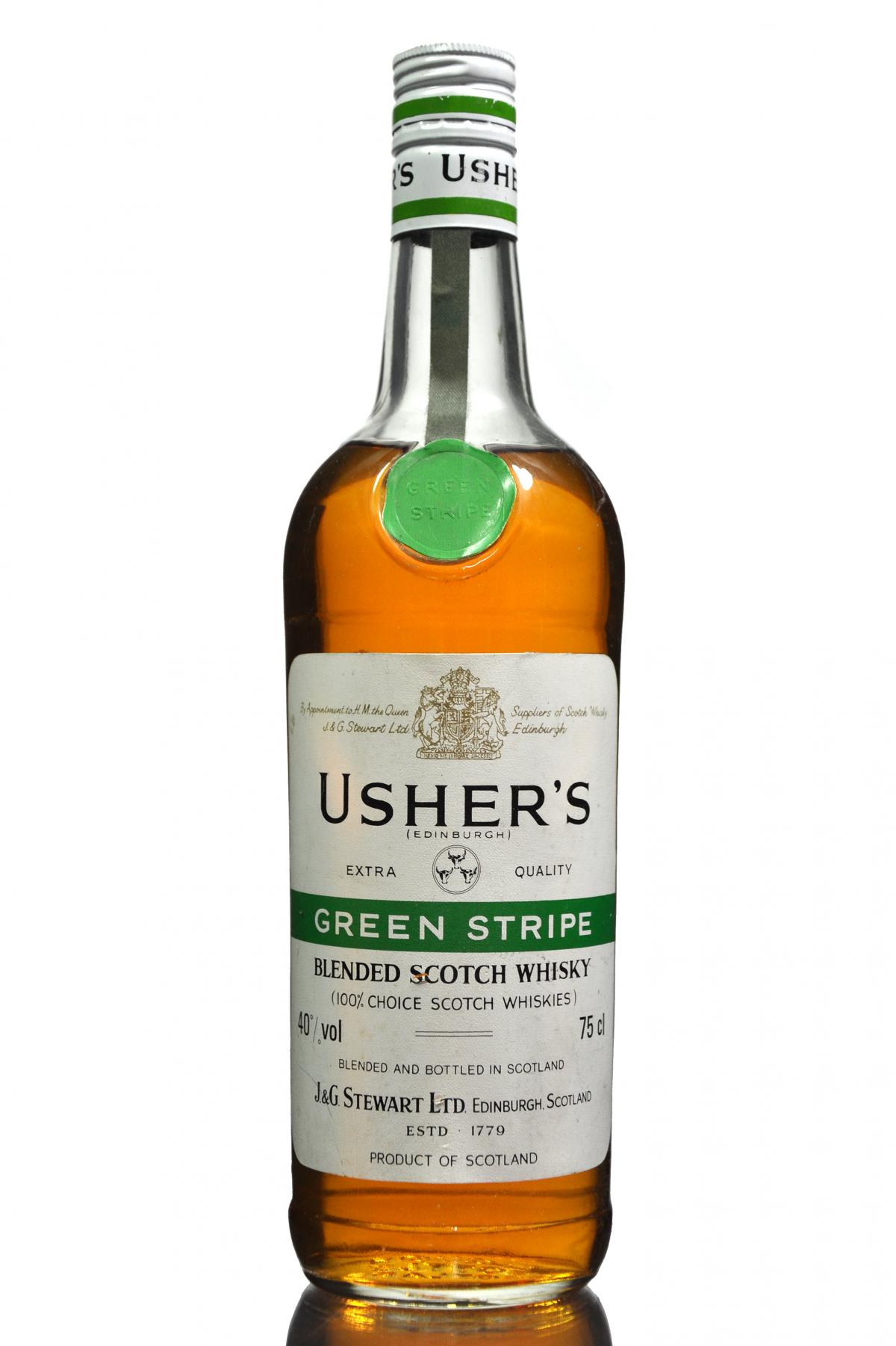 Ushers Green Stripe - 1980s