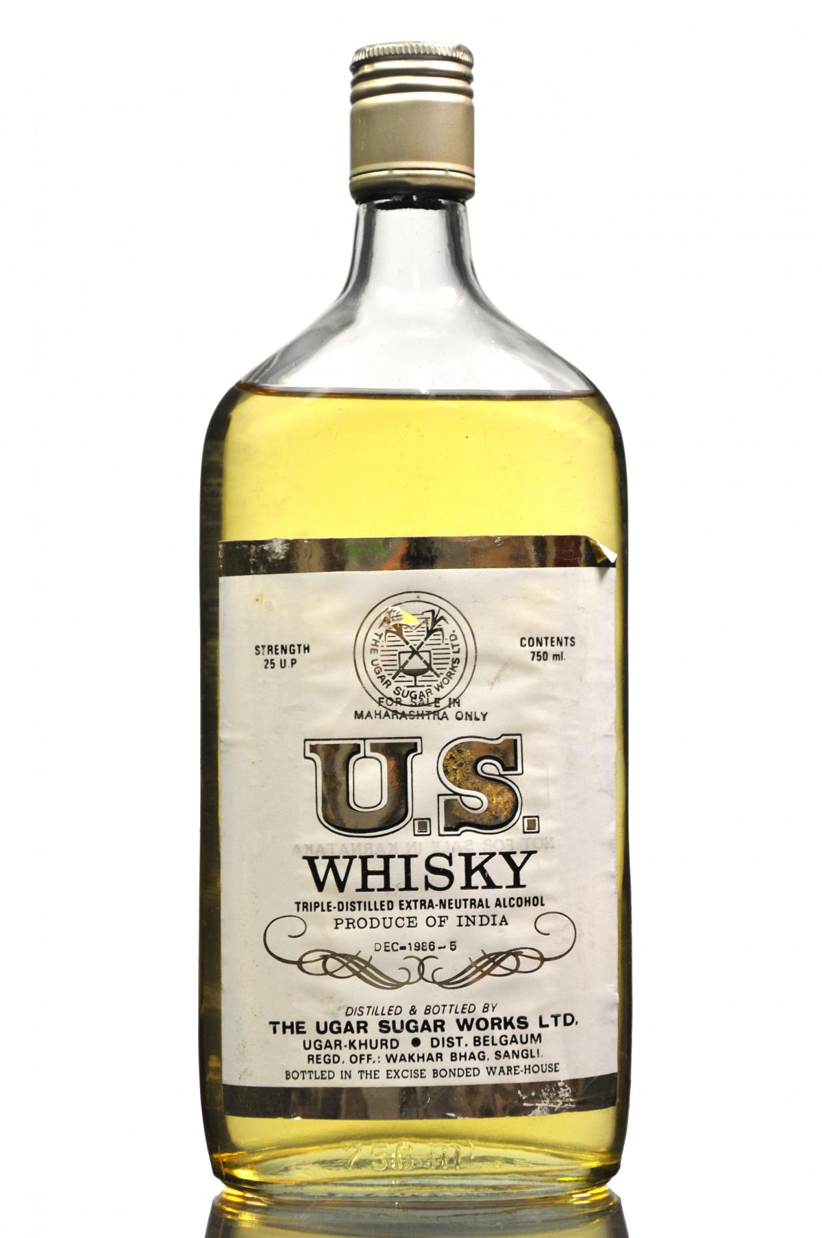 U.S Indian Whisky - Bottled 1986