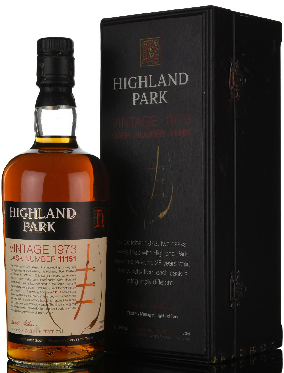 Highland Park 1973-2001 - 28 Year Old - Oddbins Exclusive - Cask 11151