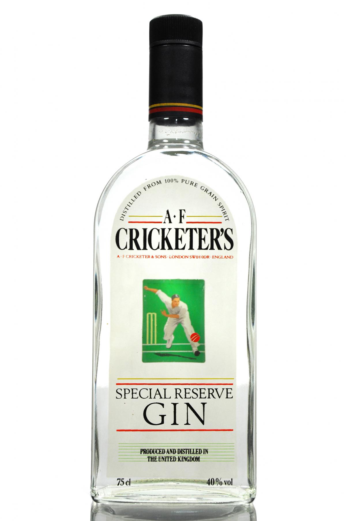 Cricketers Gin - 1980s