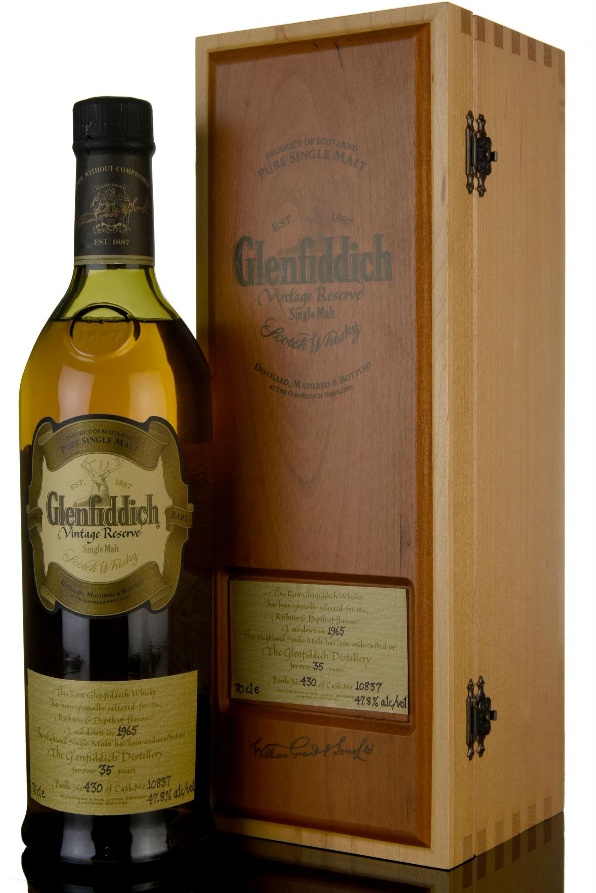 Glenfiddich 1965 - 35 Year Old - Vintage Reserve - Single Cask 10837