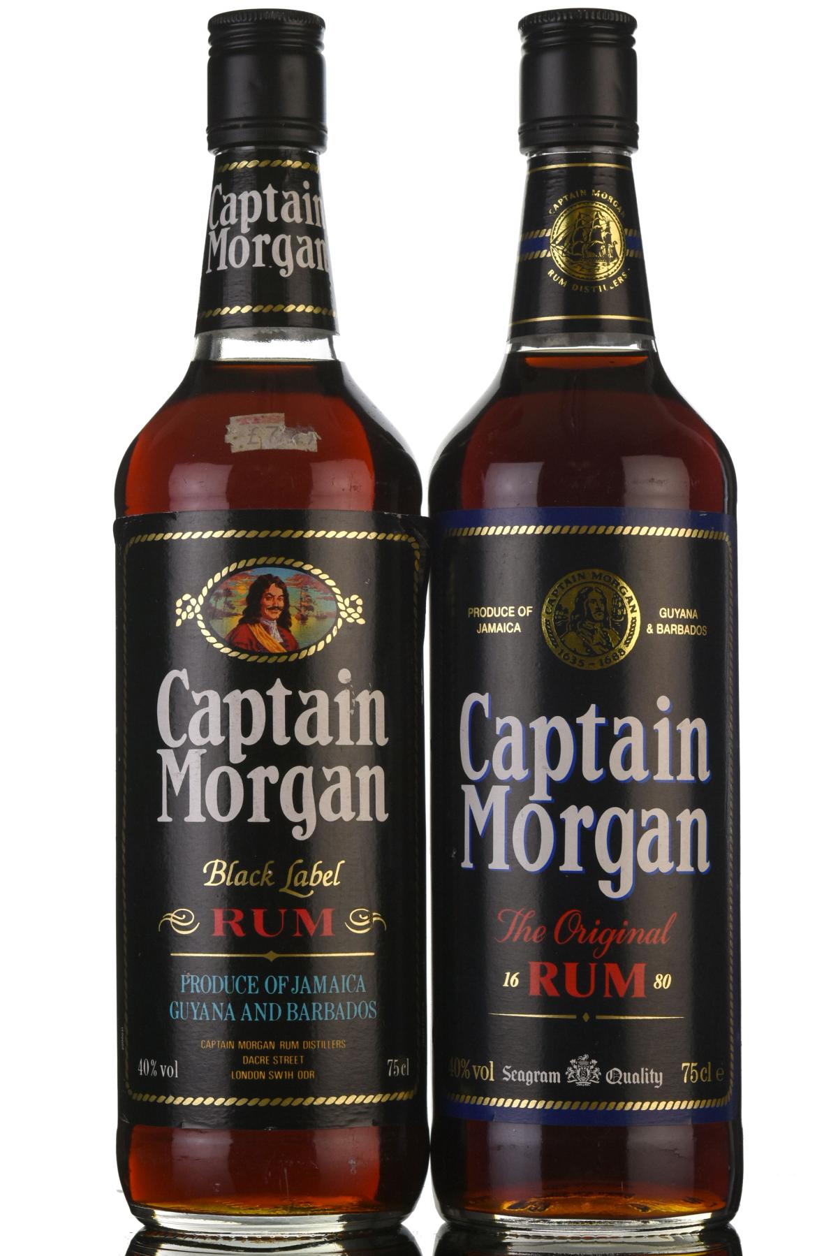2 x Captain Morgan Rum - Black Label