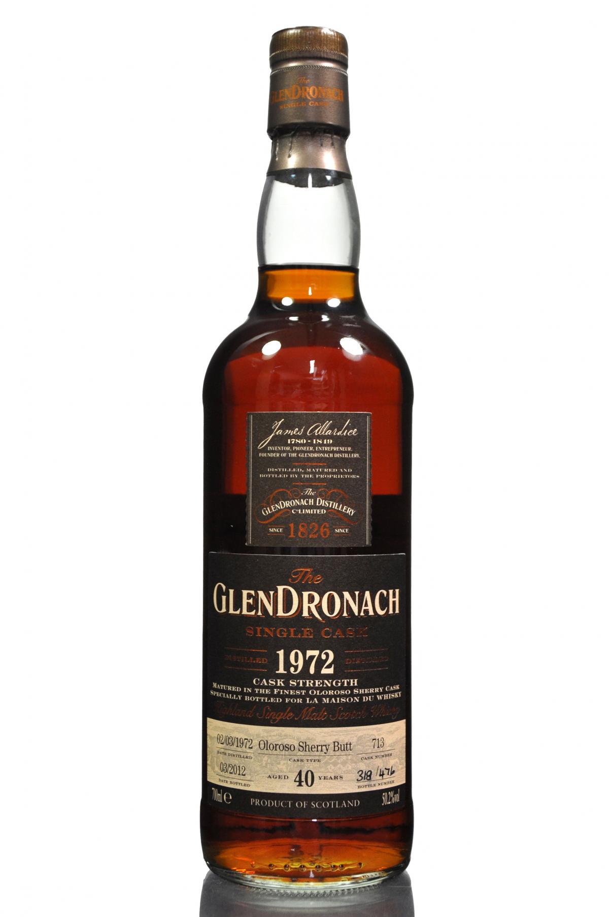 Glendronach 1972-2012 - 40 Year Old - Cask 713