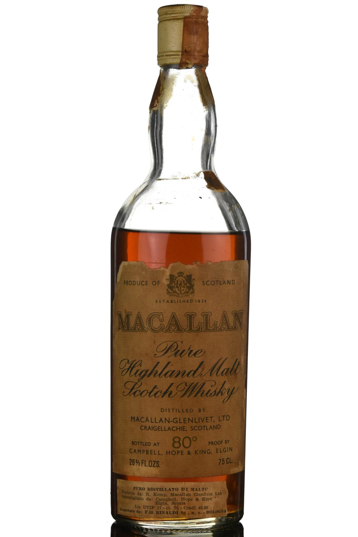 Macallan Distilled 1950s - Campbell Hope & King