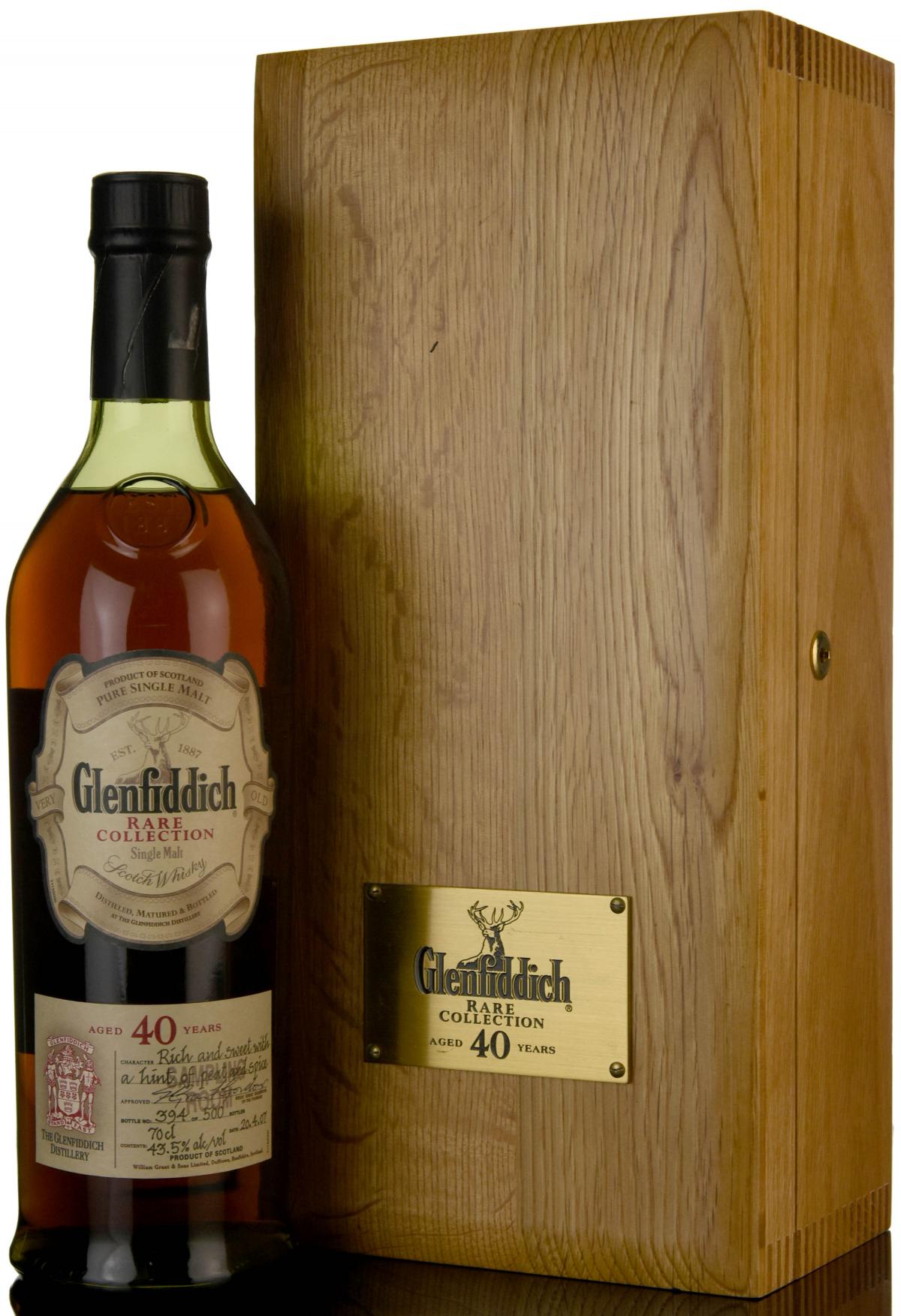Glenfiddich 40 Year Old - Rare Collection Bottled 2007