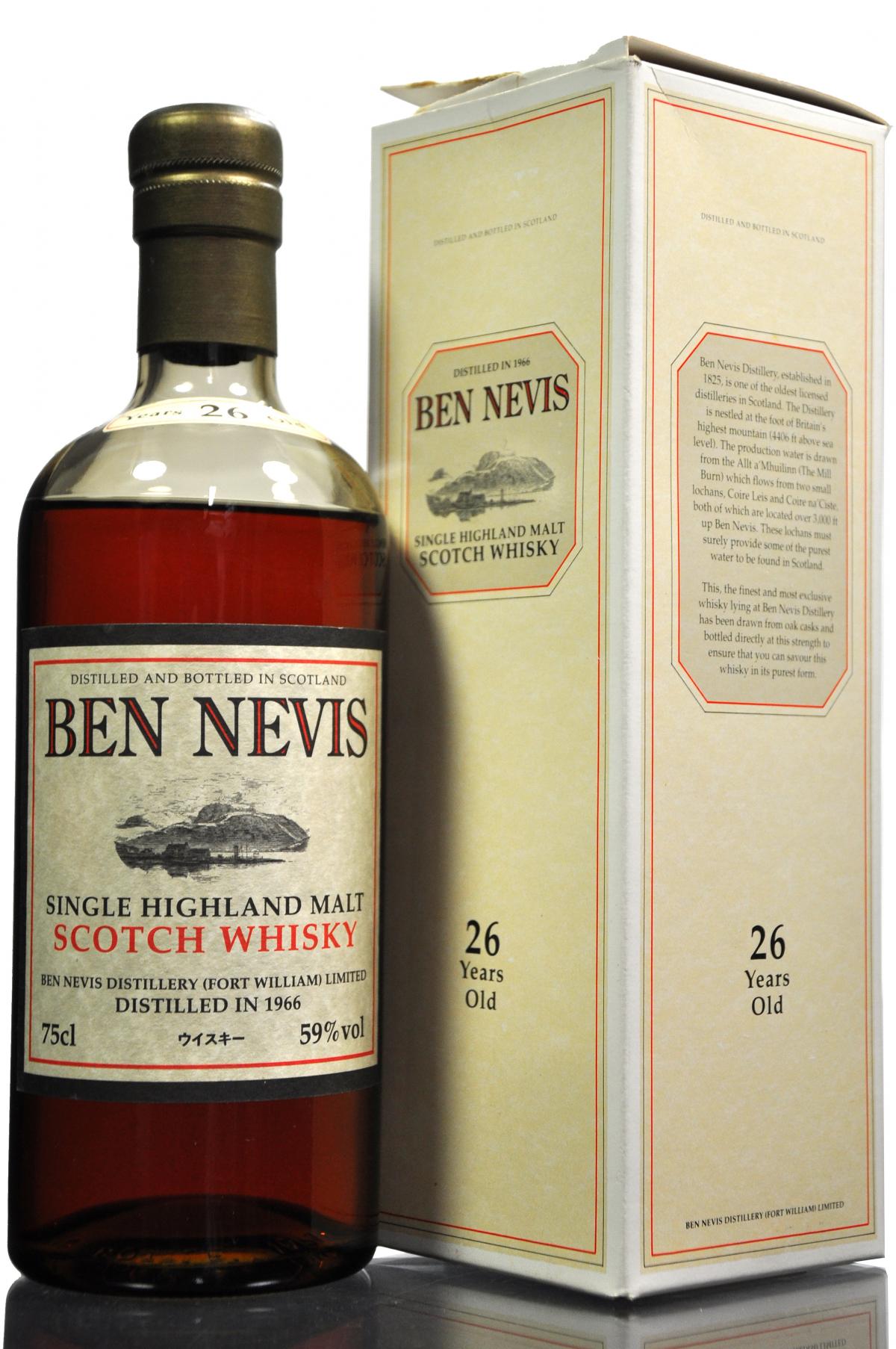 Ben Nevis 1966 - 26 Year Old - Japanese Bottling