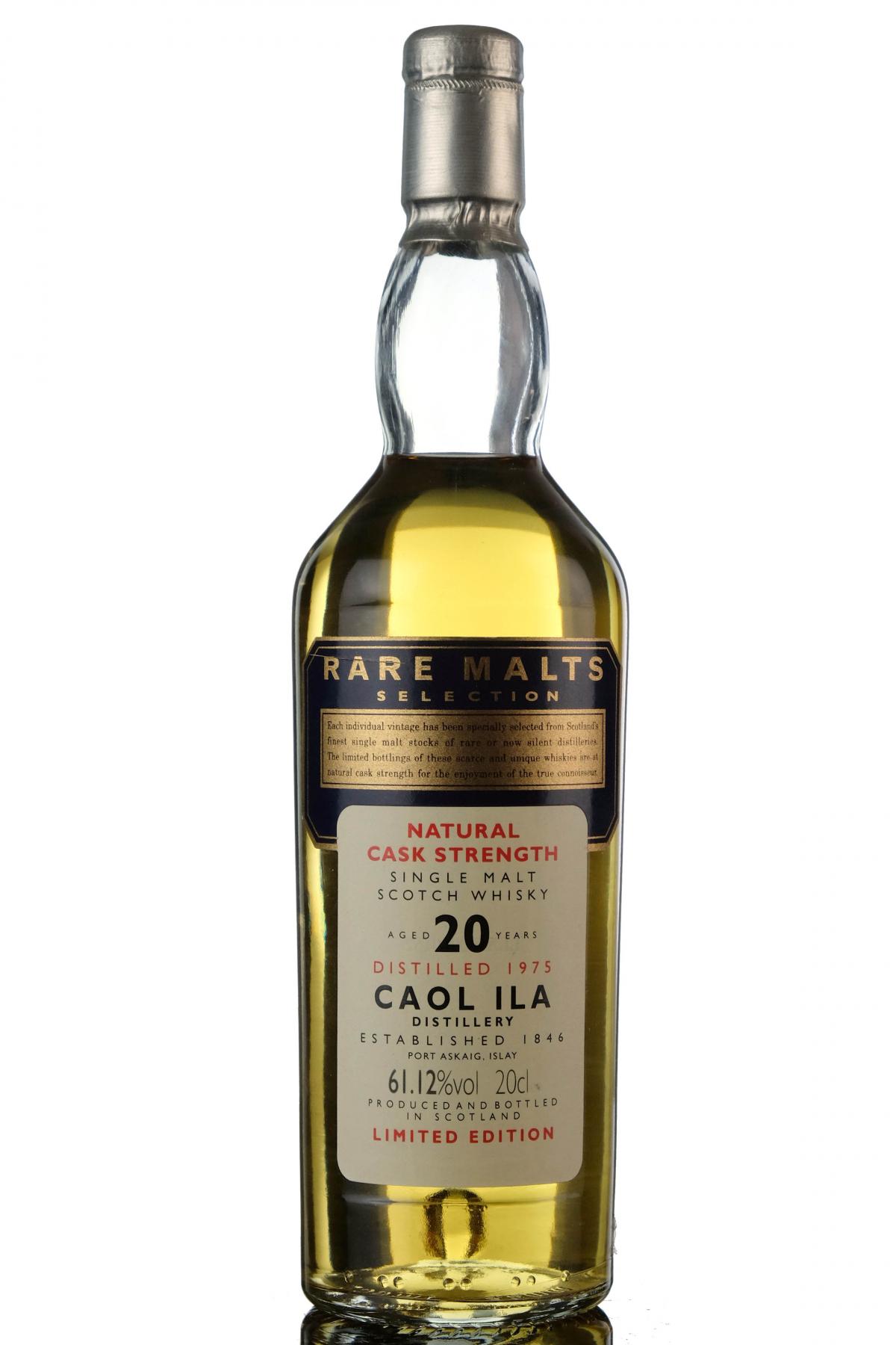 Caol Ila 1975 - 20 Year Old - Rare Malts 61.12% - 20cl