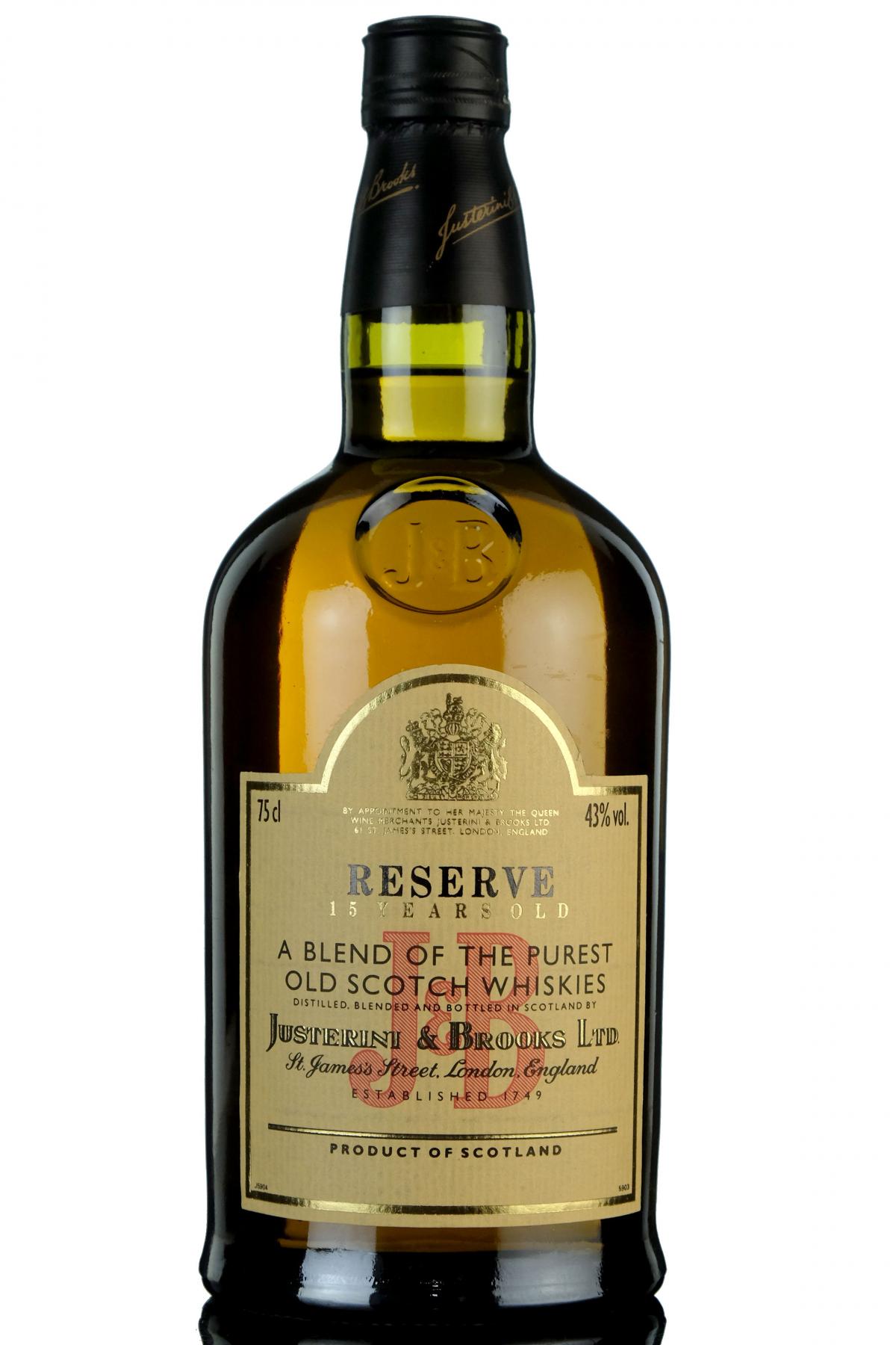 J&B Reserve - 15 Year Old