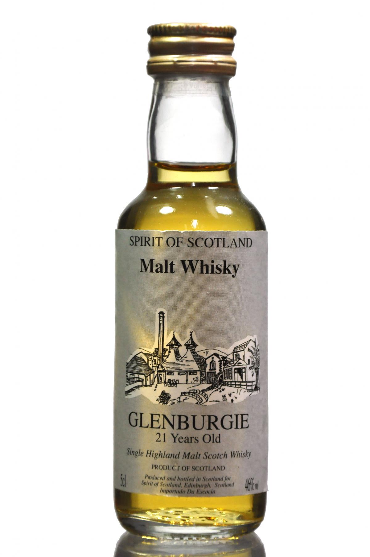 Glenburgie 21 Year Old - Spirit Of Scotland Miniature