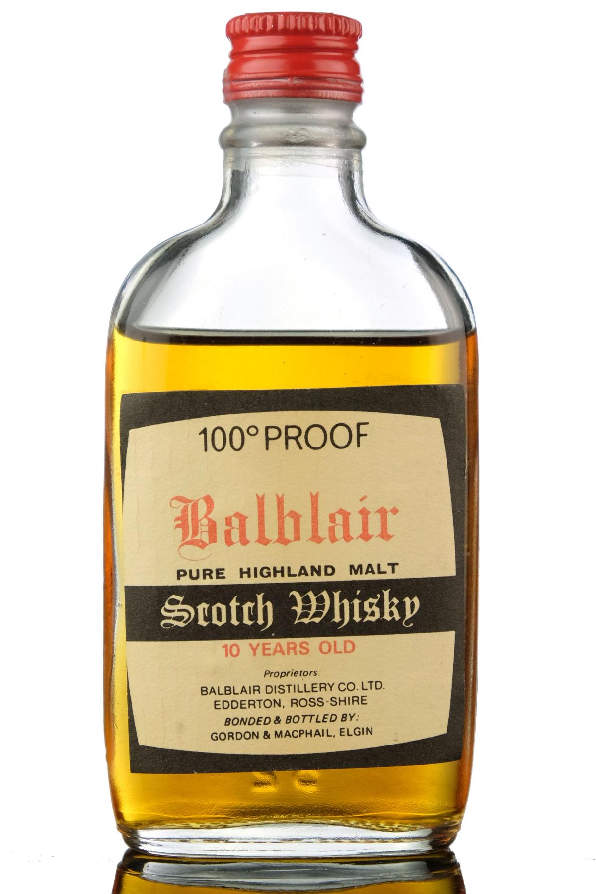 Balblair 10 Year Old - 100 Proof - Gordon & MacPhail Miniature