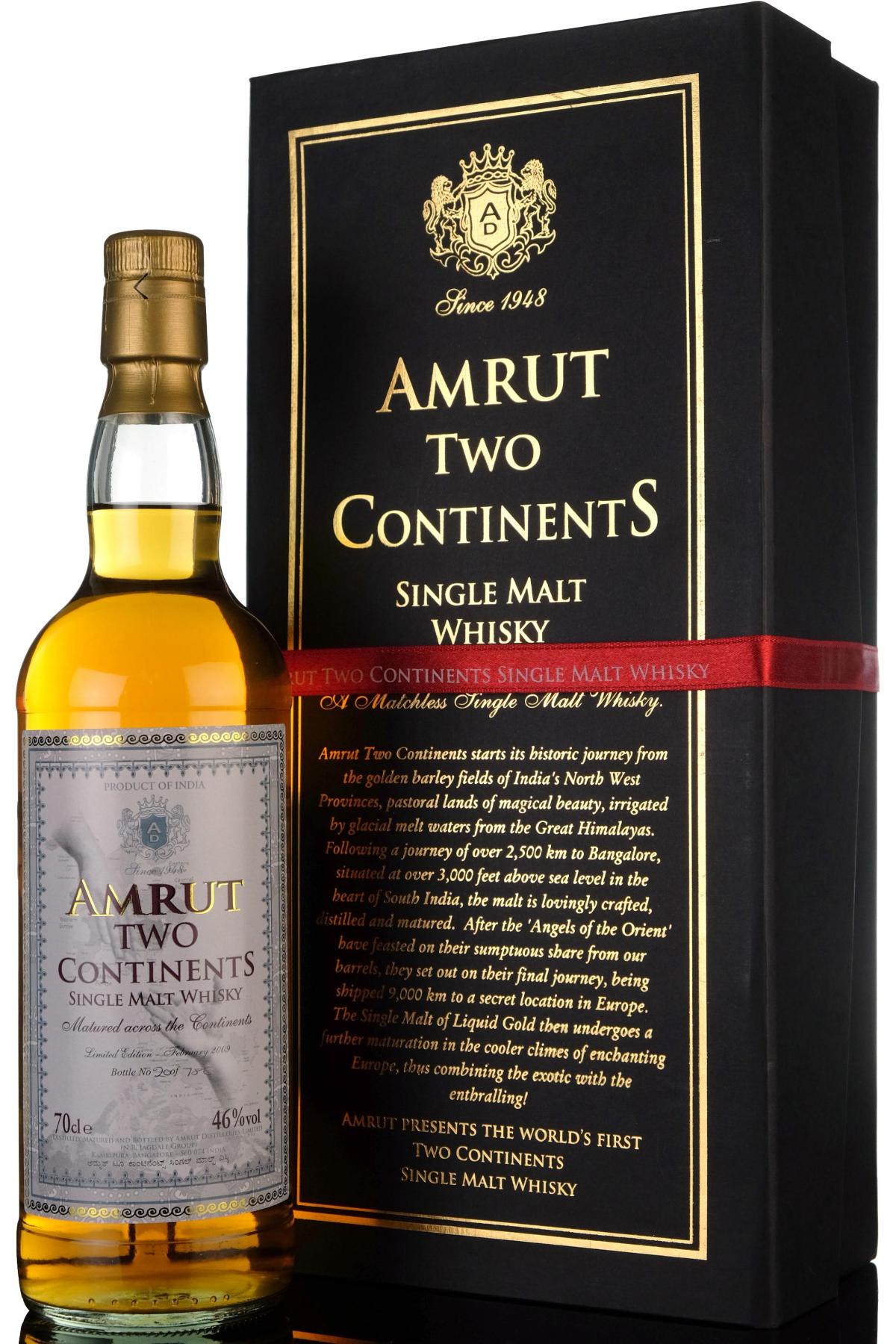 Amrut Two Continents - 1st Edition
