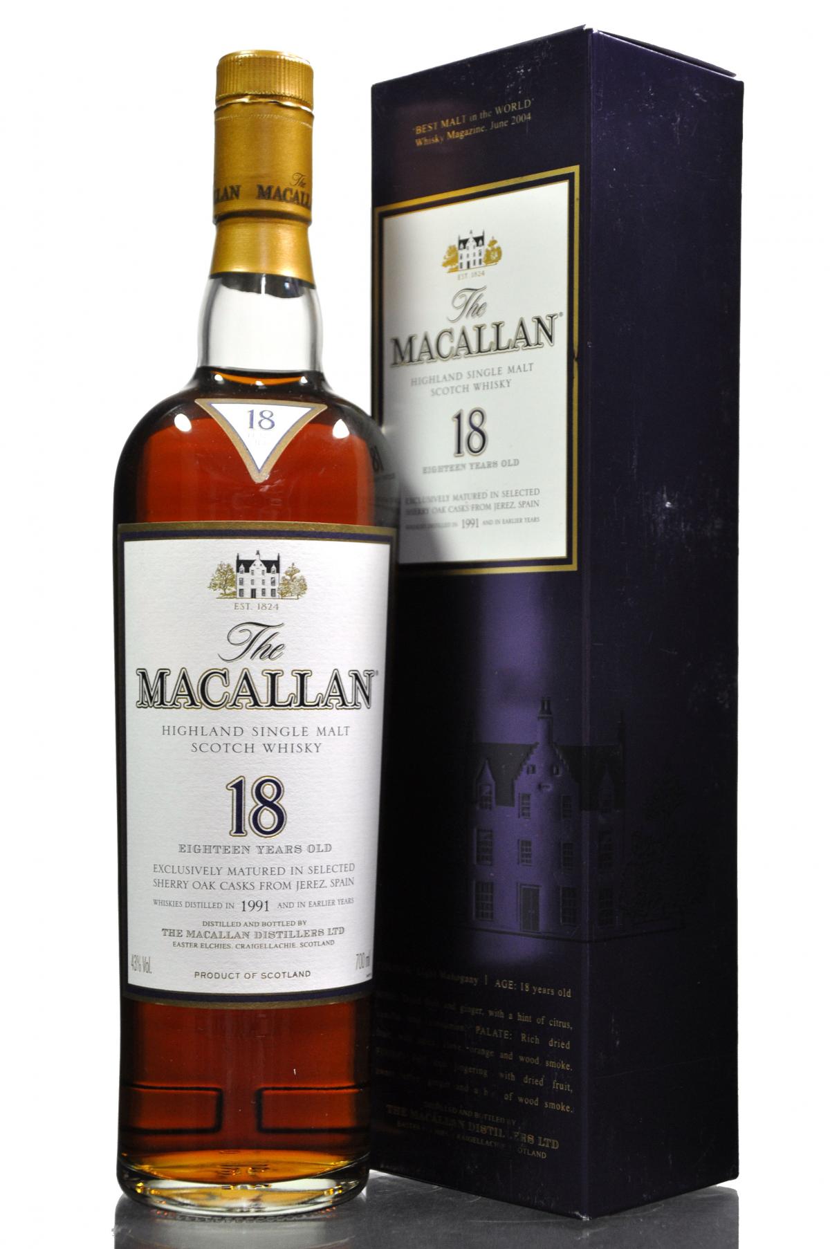 Macallan 1991 - 18 Year Old - Sherry Cask