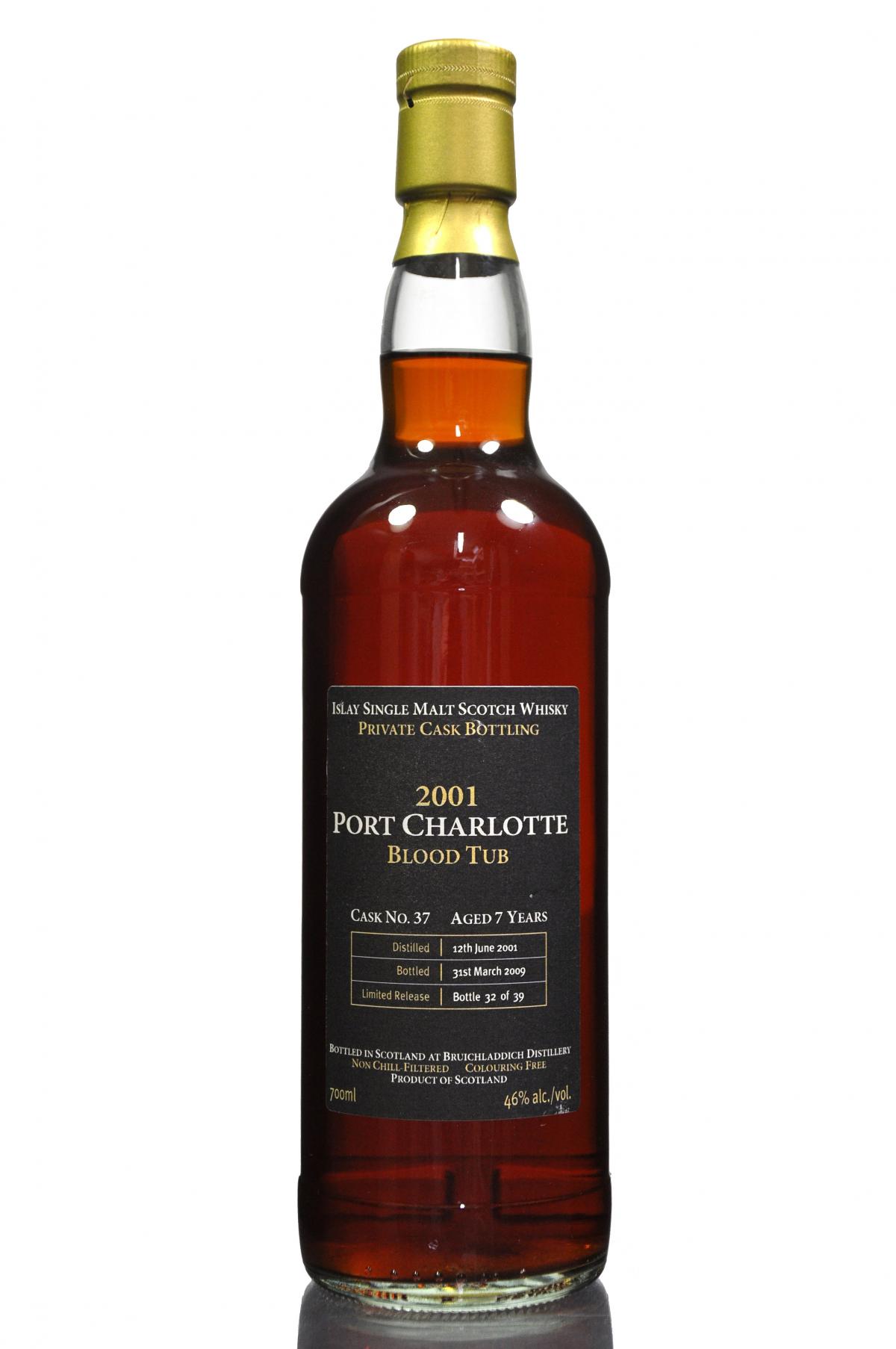 Port Charlotte 2001 - Blood Tub - Only 39 Bottles