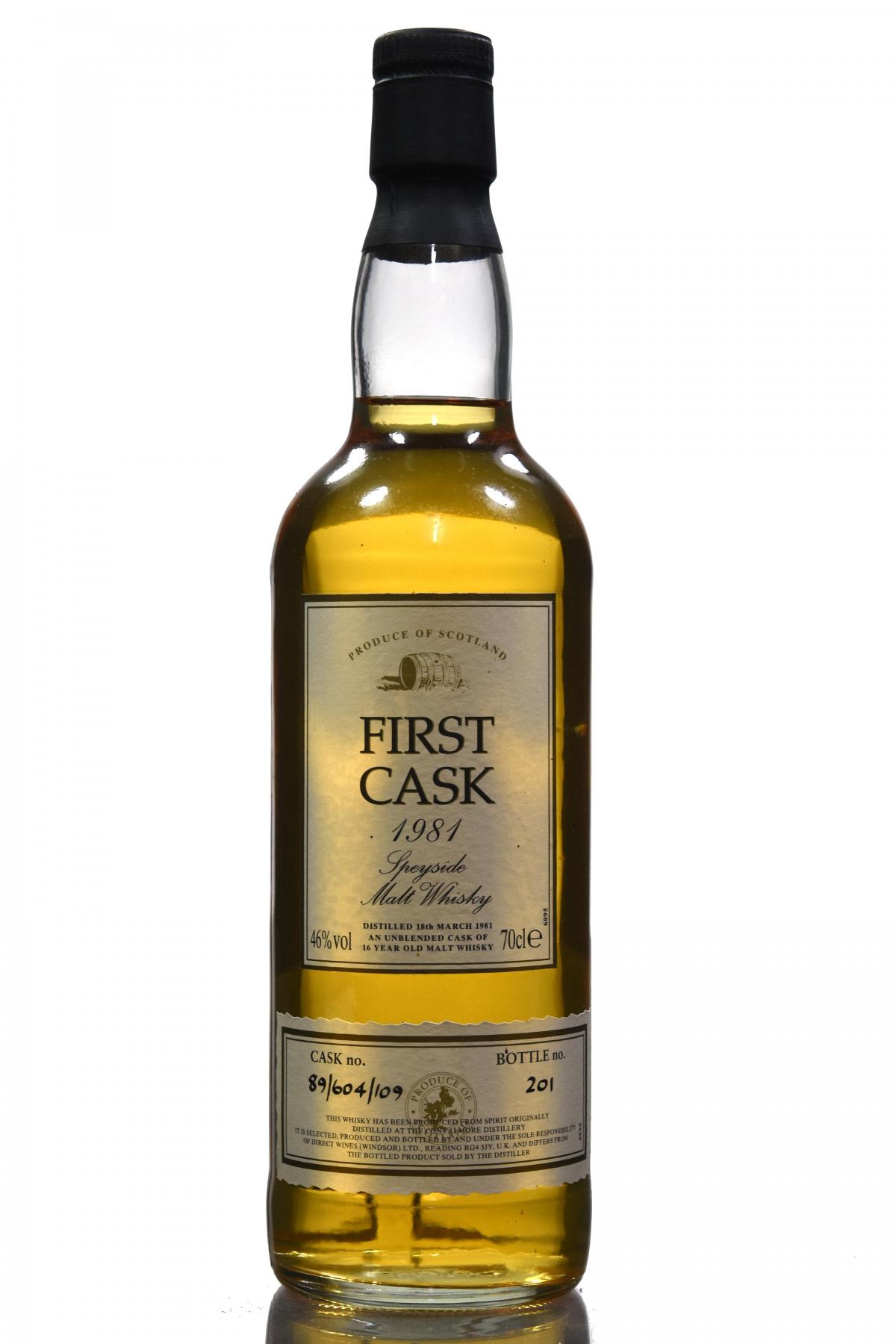Convalmore 1981 - 16 Year Old - First Cask 89/604/109