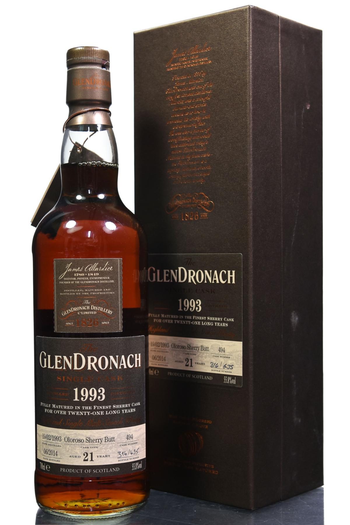Glendronach 1993-2014 - 21 Year Old - Cask 494