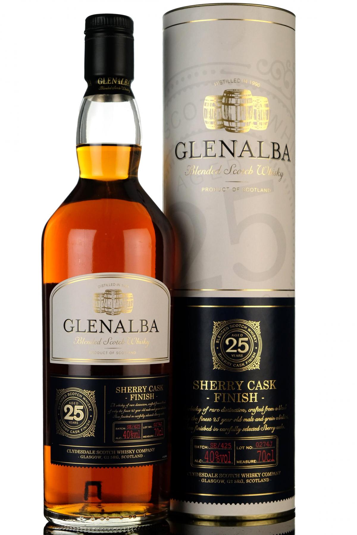 Glenalba 25 Year Old - Sherry Cask