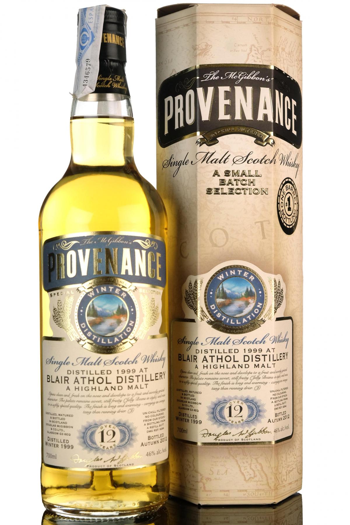 Blair Athol 1999-2012 - 12 Year Old - Provenance